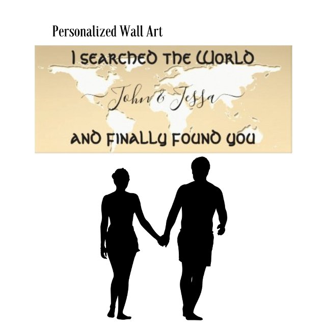 Searched World & Found You Personalised WEDDING Canvas Print (Creator Uploaded)