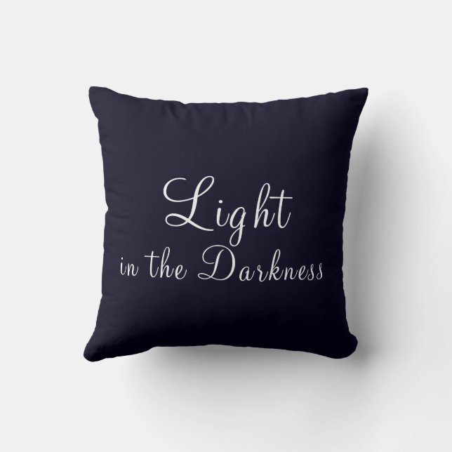 "Searching for" Personalised typography on Ebony Cushion (Back)