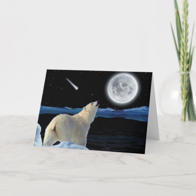 Searching POLAR BEAR II Greeting Card (Front)
