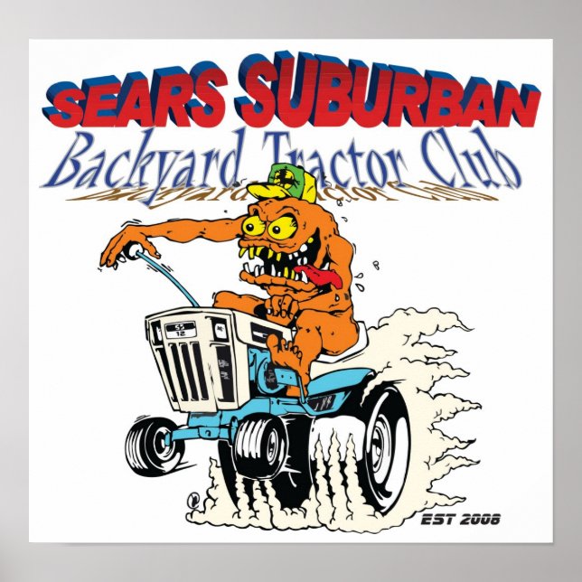 Sears Suburban Backyard Tractor Club Poster (Front)