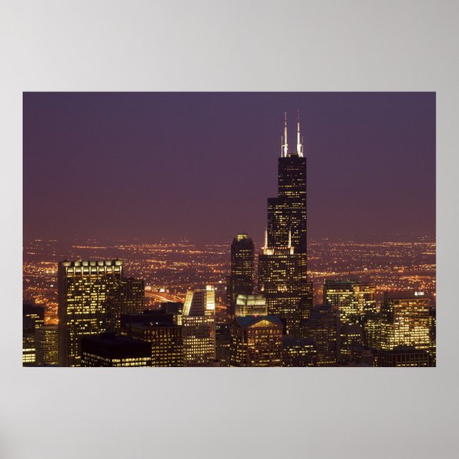 Sears Tower Evening Poster (Front)