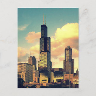 Sears Tower / Willis Tower Postcard - Sunset
