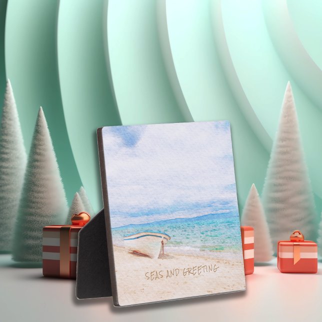 Seas And Greeting Beach Christmas Plaque (Creator Uploaded)