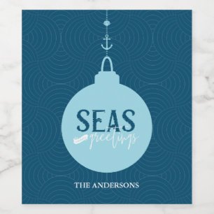 Seas and Greetings Coastal  Wine Label