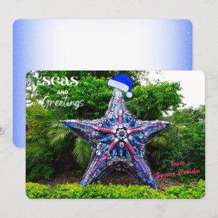 Seas and Greetings from Sunny Florida Christmas Holiday Card