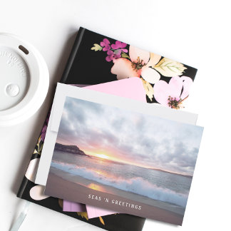 Seas And Greetings Nautical California Sunset