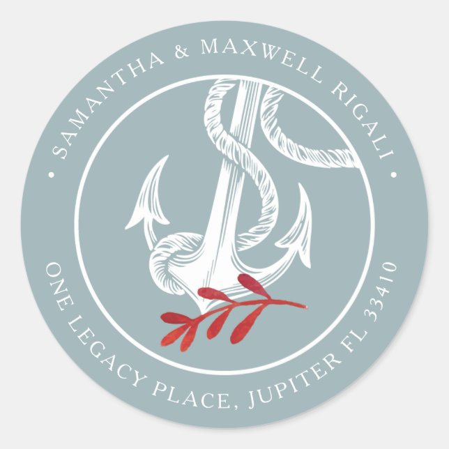 Seas and Greetings Return Address Envelope Seal (Front)