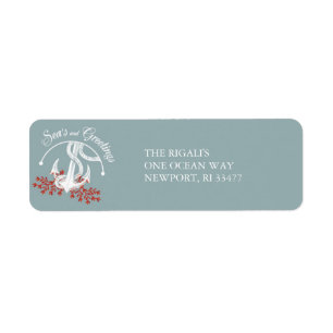 Sea's and Greetings Return Address Label - Anchor