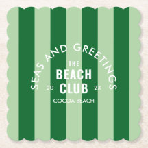 Seas And Greetings The Beach Club Green Stripe