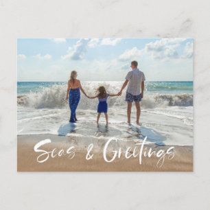 Seas & Greeting Family Florida Beach Photo Holiday Postcard