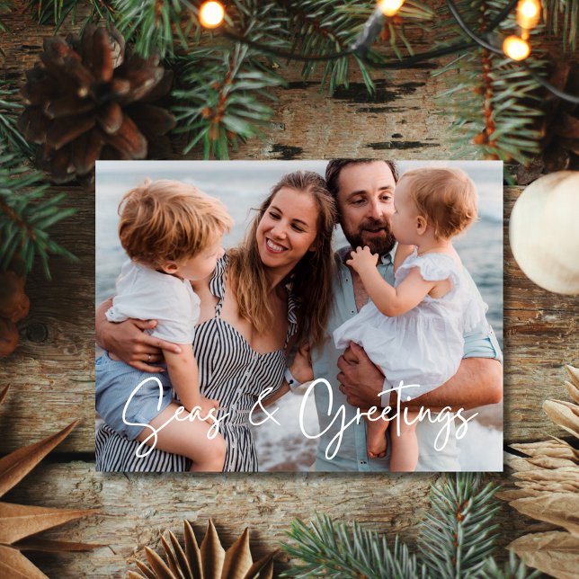 Seas & Greeting Family Florida Beach Photo Holiday Postcard (Seas & Greeting Family Florida Beach Photo Holiday Postcard)