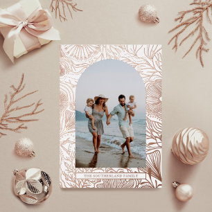 Seas & Greeting Ocean Marine Life Arch Photo Frame Foil Holiday Card