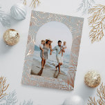 Seas & Greeting Ocean Marine Life Arch Photo Frame Foil Holiday Card<br><div class="desc">Our Beautiful Seas and greeting holiday collection are inspired by the natural beauty of marine and ocean life. Our rose gold foil holiday card features our beautiful hand-drawn stylised ocean marine life captured in an elegant and whimsical design. Customise your family photo along with your family signature. The reverse side...</div>