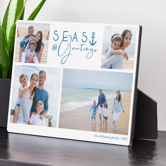 Seas & Greetings Blue Nautical Multiple Photo Plaque (Seas & Greetings Blue Nautical Multiple Photo Plaque)