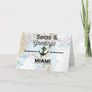 Seas & Greetings Chart-  Miami Holiday Card