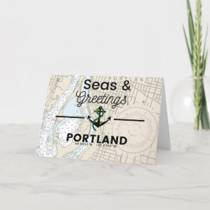 Seas & Greetings Chart- Portland Holiday Card