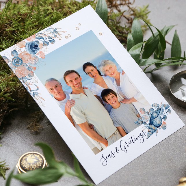 Seas & Greetings Christmas Nautical Chic Photo (Creator Uploaded)