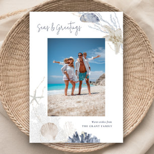 Seas & Greetings Coastal Holiday Photo Card