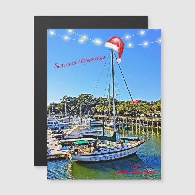 Seas & Greetings Hilton Head Island Magnetic Card (Front/Back)