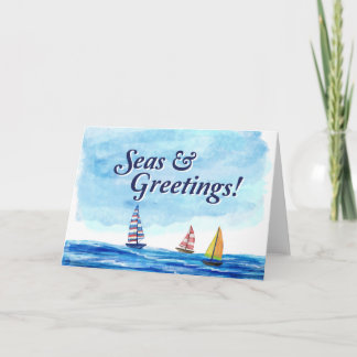 Seas & Greetings Sailing Holiday Card