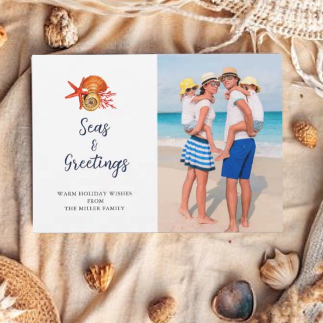 Seas & Greetings Seashell Photo Holiday Greetings (Creator Uploaded)