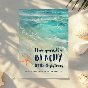 Seas & Greetings Tropical Beachy Little Christmas  Holiday Card