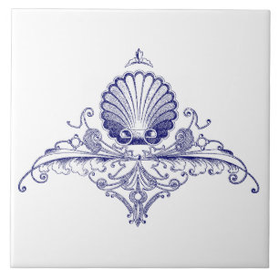 Seas hell Ornament Frieze Blue & White Tile
