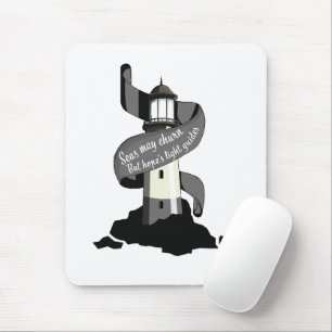 Seas may churn, but hope's light guides mouse mat