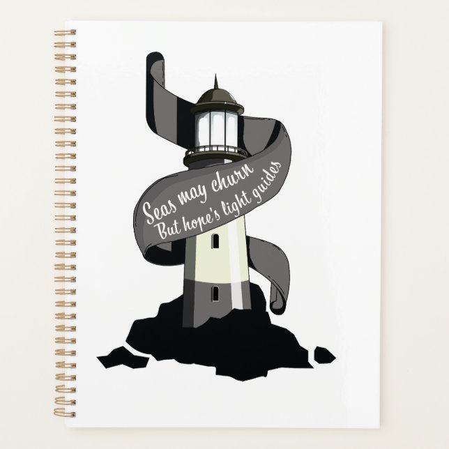 Seas may churn, but hope's light guides planner (Front)