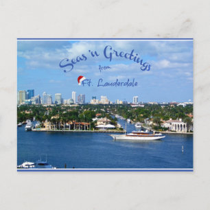 Seas n Greetings from Sunny Ft Lauderdale Florida Postcard