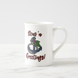 Seas 'N Greetings!   Nautical Christmas Bone China Mug
