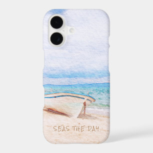 Seas The Day Beached Fishing Boat