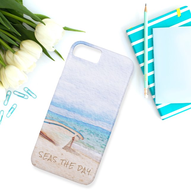Seas The Day Beached Fishing Boat Case-Mate iPhone Case (Creator Uploaded)