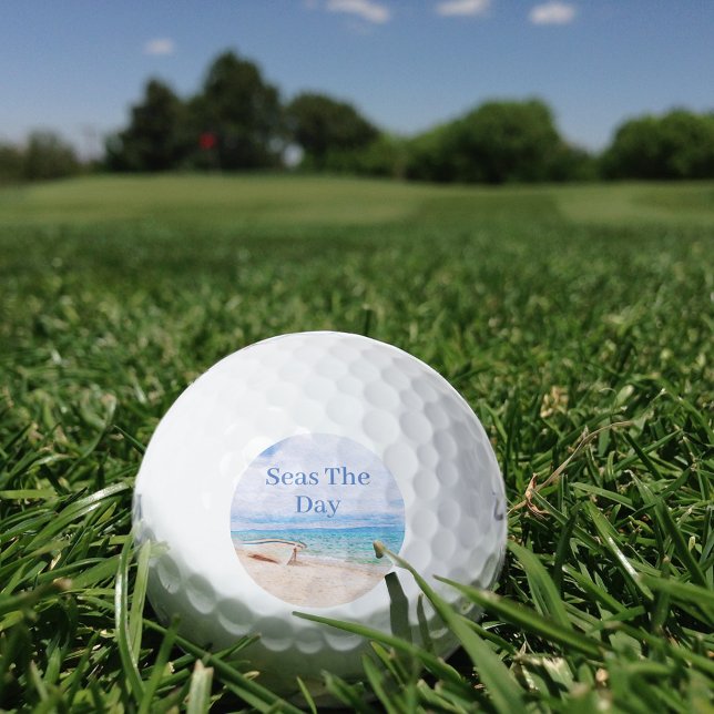 Seas The Day Beached Fishing Boat Golf Balls (Creator Uploaded)