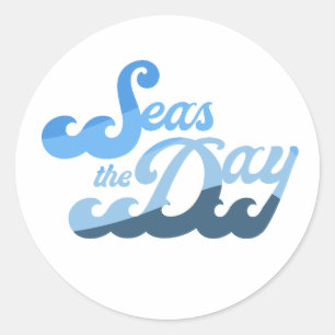 Seas the Day Classic Round Sticker