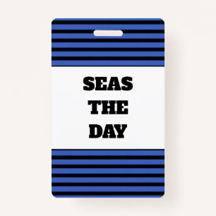 Seas The Day Cruise Vacation Cabin Key Lanyard ID Badge