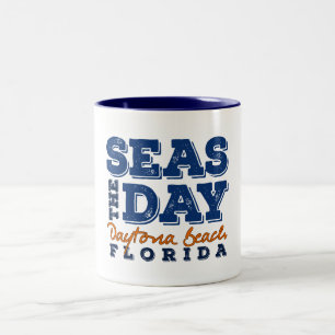 Seas the Day Daytona Beach Florida mug
