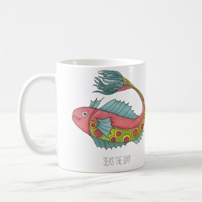 Seas the Day Fish Mug (Left)