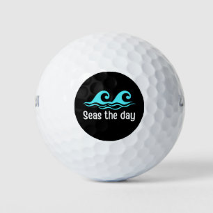 Seas The Day Funny Ocean Golf Balls