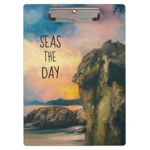 Seas the Day Inspirational Quote Clipboard