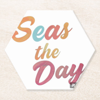 Seas the day paper coaster