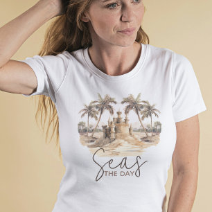 Seas the Day Pastel Sand Beach Party T-Shirt