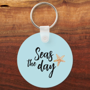 Seas the Day Starfish Beach Key Ring