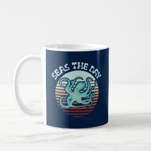 Seas The Day   Summer Vibes Octopus Coffee Mug