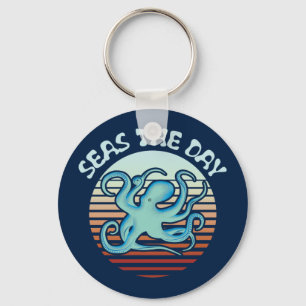 Seas The Day   Summer Vibes Octopus Key Ring