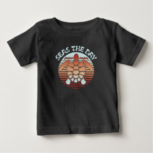 Seas The Day Summer Vibes Turtle Baby T-Shirt
