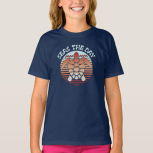 Seas The Day   Summer Vibes Turtle T-Shirt