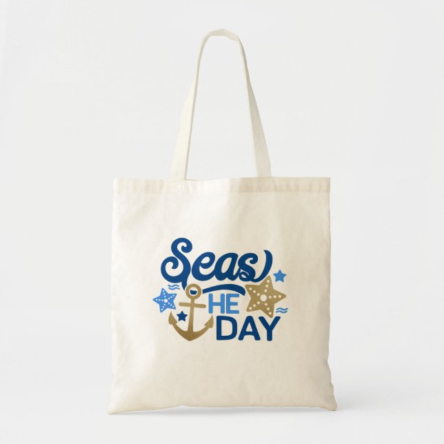 Seas the day tote bag (Front)