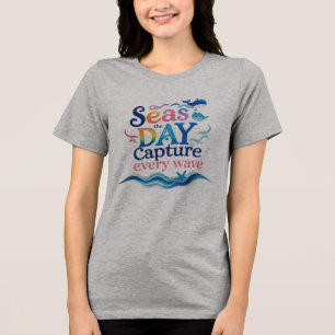 Seas the Day – Whales & Waves Edition Tri-Blend Shirt
