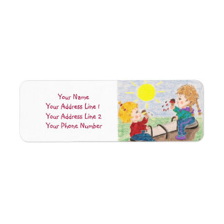 Seasaw fun presonalized return address labels